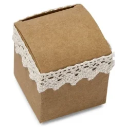 Best Boite A Dragees Kraft Avec Dentelle X 10 Pi Ces Theme Dentelle