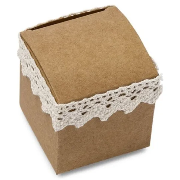 Best Boite A Dragees Kraft Avec Dentelle X 10 Pi Ces Theme Dentelle