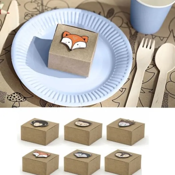 Badaboum Boite A Dragees Kraft Woodland X 6 Pi Ces