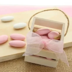 Badaboum Boite A Dragees Panier En Bois Avec Anse