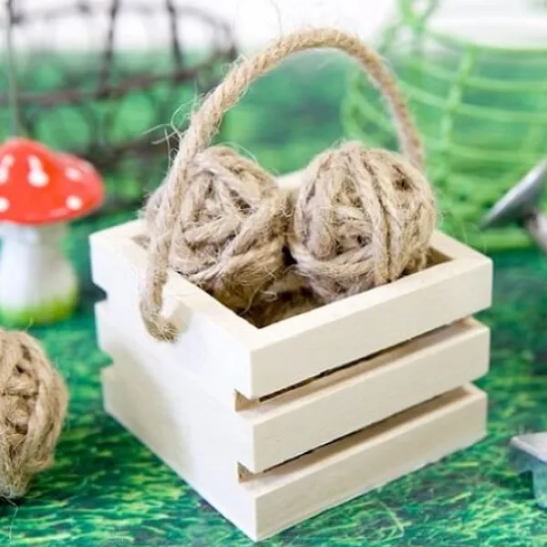 Badaboum Boite A Dragees Panier En Bois Avec Anse