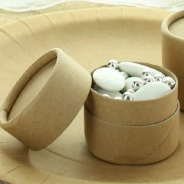 Badaboum Boite A Dragees Ronde Kraft Pas Cher