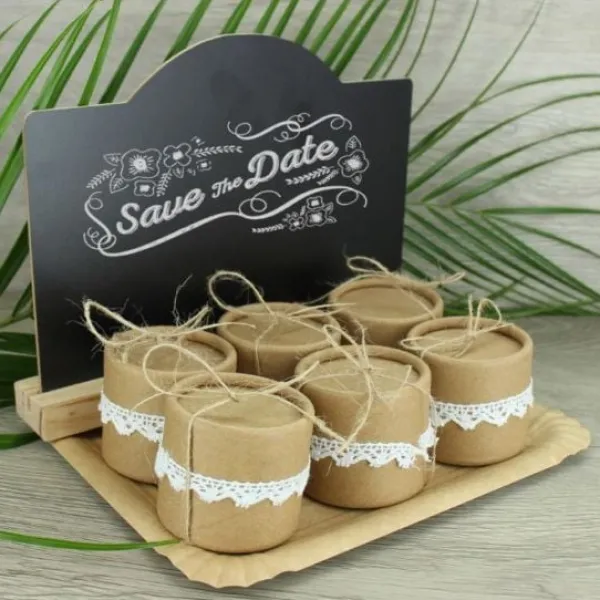 Badaboum Boite A Dragees Ronde Kraft Pas Cher