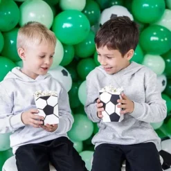 Discount Boite A Pop Corn Foot X 6 Pi Ces Theme Deco Football