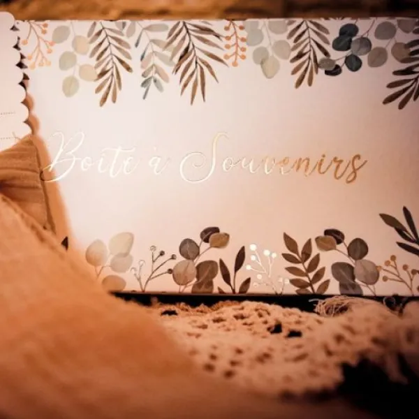 Boite A Souvenirs Oh Baby Vegetal Theme D Co Baby Shower