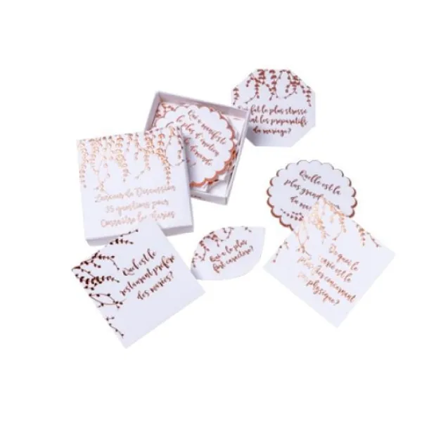 Badaboum Boite De Jeu De 35 Cartes Lanceur De Discussion Rose Gold