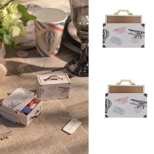 Badaboum Boite Dragees Bois Bon Voyage X 2 Pi Ces