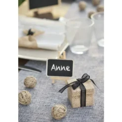 Best Boite Dragees Carr E En Jute Naturelle X 4 Pi Ces Theme Jute