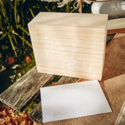 Discount Boite En Bois Souvenir Bois Et Blanche A Personnaliser Theme Eco-Responsable