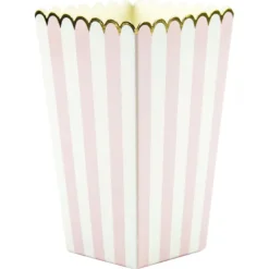Outlet Boites Pop-Corn Rose Pastel Et Blanche X8 Pi Ces Theme Deco Pastel