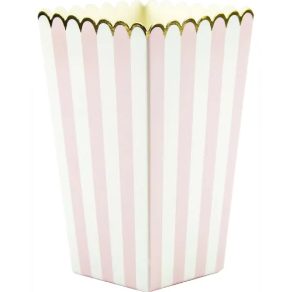 Outlet Boites Pop-Corn Rose Pastel Et Blanche X8 Pi Ces Theme Deco Pastel