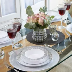 Badaboum Bol En Plastique Prestige Argent 19Cm X 5 Pi Ces Outlet