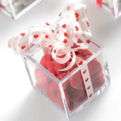 Badaboum Bolduc Blanc Avec Coeur Rouge 50 M Tres