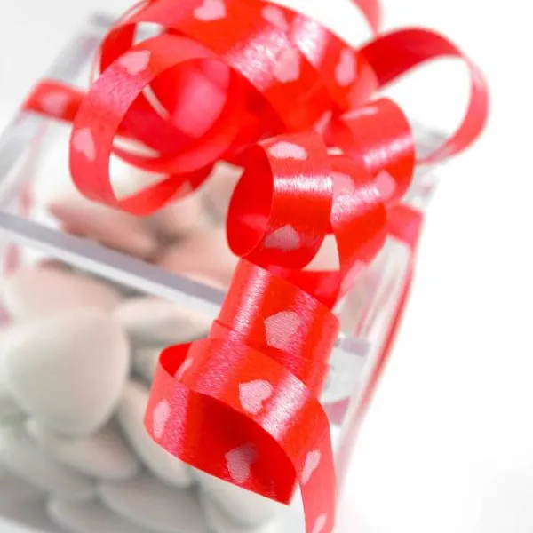 Badaboum Bolduc Rouge Avec Coeur Blanc 50 M Tres