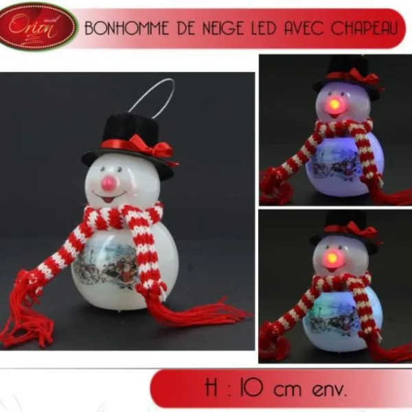 Badaboum Bonhomme De Neige Led Avec Chapeau