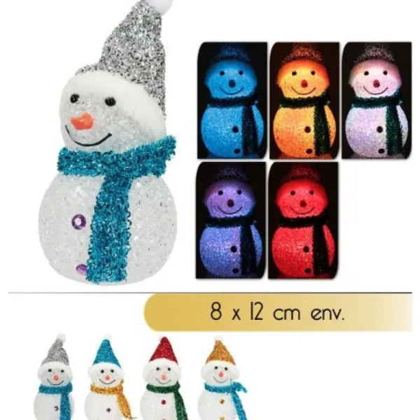Badaboum Bonhomme De Neige Lumineux 8X12Cm