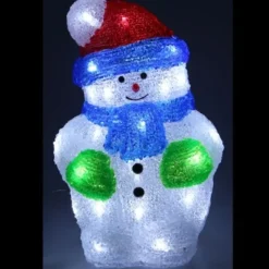 Badaboum Bonhomme De Neige Lumineux Acrylique 30 Led Blanc Hot