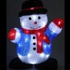 Badaboum Bonhomme De Neige Lumineux Acrylique Avec Gilet Bleu Best
