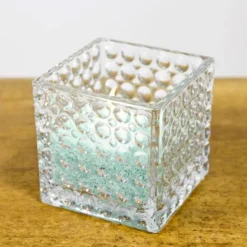 Badaboum Bougeoir Carr Bulle Transparent 10Cm