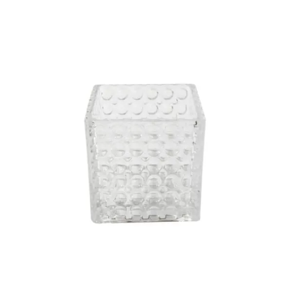 Badaboum Bougeoir Carr Bulle Transparent 10Cm