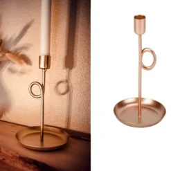 Badaboum Bougeoir Loopy Sur Pied Laiton Rose Gold