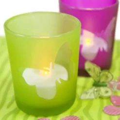 Badaboum Bougeoir Pas Cher Papillon Vert Anis