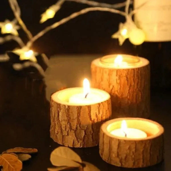 Badaboum Bougeoir Tronc En Verre Champ Tre