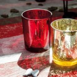 Badaboum Bougeoir Vase En M Tal Rouge