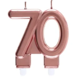 Badaboum Bougie Anniversaire 70 Ans Rose Gold