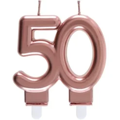 Badaboum Bougie Anniversaire 50 Ans Rose Gold