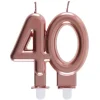 Badaboum Bougie Anniversaire 40 Ans Rose Gold
