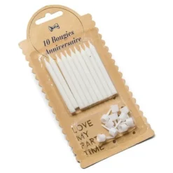 Online Bougie Anniversaire Blanche Paillet Es X 10 Pi Ces Theme Joyeux Anniversaire