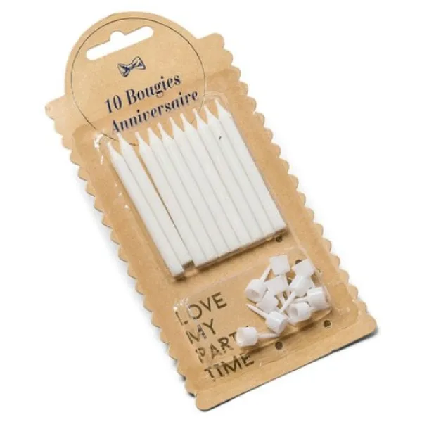 Online Bougie Anniversaire Blanche Paillet Es X 10 Pi Ces Theme Joyeux Anniversaire