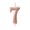 Discount Bougie Anniversaire Chiffre 7 Rose Gold Theme Joyeux Anniversaire