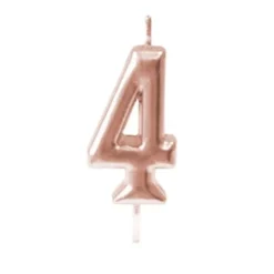 Online Bougie Anniversaire Chiffre 4 Rose Gold Theme Joyeux Anniversaire