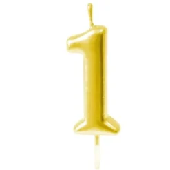 Clearance Bougie Anniversaire Chiffre 1 Or Theme Joyeux Anniversaire