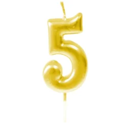 Online Bougie Anniversaire Chiffre 5 Or Theme Joyeux Anniversaire