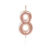 Online Bougie Anniversaire Chiffre 8 Rose Gold Theme Joyeux Anniversaire