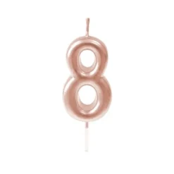 Online Bougie Anniversaire Chiffre 8 Rose Gold Theme Joyeux Anniversaire