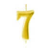Bougie Anniversaire Chiffre 7 Or Theme Joyeux Anniversaire