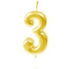 Best Bougie Anniversaire Chiffre 3 Or Theme Joyeux Anniversaire