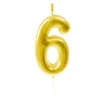 Sale Bougie Anniversaire Chiffre 6 Or Theme Joyeux Anniversaire