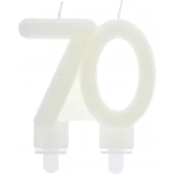 Hot Bougie Anniversaire Chiffre 70 Phosphorescente Theme Joyeux Anniversaire