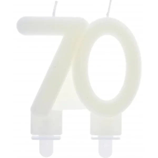 Hot Bougie Anniversaire Chiffre 70 Phosphorescente Theme Joyeux Anniversaire