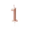 Clearance Bougie Anniversaire Chiffre 1 Rose Gold Theme Joyeux Anniversaire