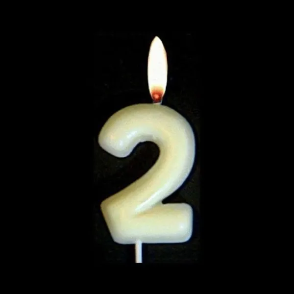 New Bougie Anniversaire Chiffre 2 Phosphorescente Theme Joyeux Anniversaire