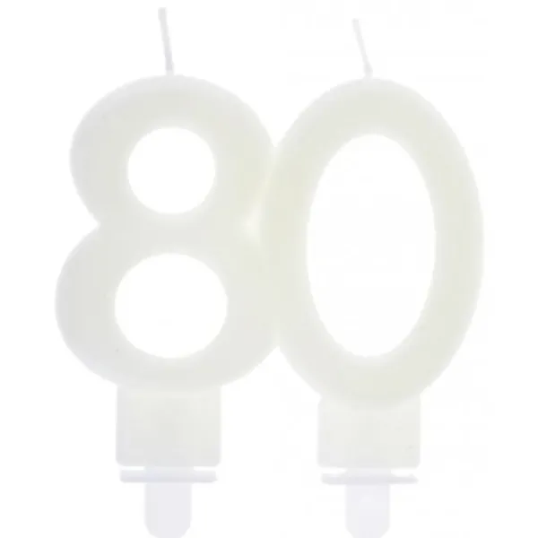 Sale Bougie Anniversaire Chiffre 80 Phosphorescente Theme Joyeux Anniversaire