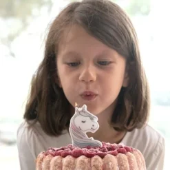 New Bougie Anniversaire Fille Licorne 4.7 X 7.5 Cm Theme Licorne