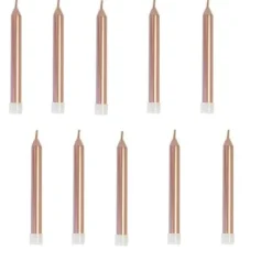 Clearance Bougie Anniversaire M Tallis Rose Gold X 10 Pi Ces Theme Joyeux Anniversaire