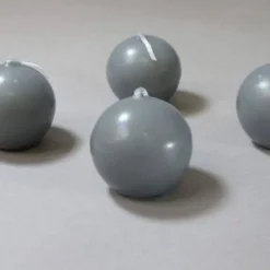 Badaboum Bougie Boule Sphere Gris 6Cm Best